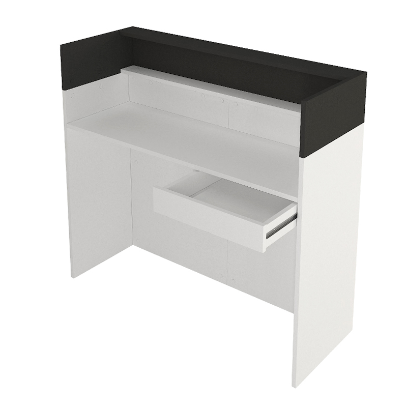 Γραφείο υποδοχής - reception Wilko Megapap με LED χρώμα λευκό - ανθρακί 113,6x42x110εκ. - Image 6