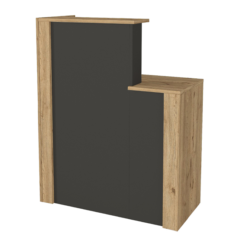 Γραφείο υποδοχής - reception Enter Megapap χρώμα sepet oak - ανθρακί 86,9x40x110,3εκ. - Image 6