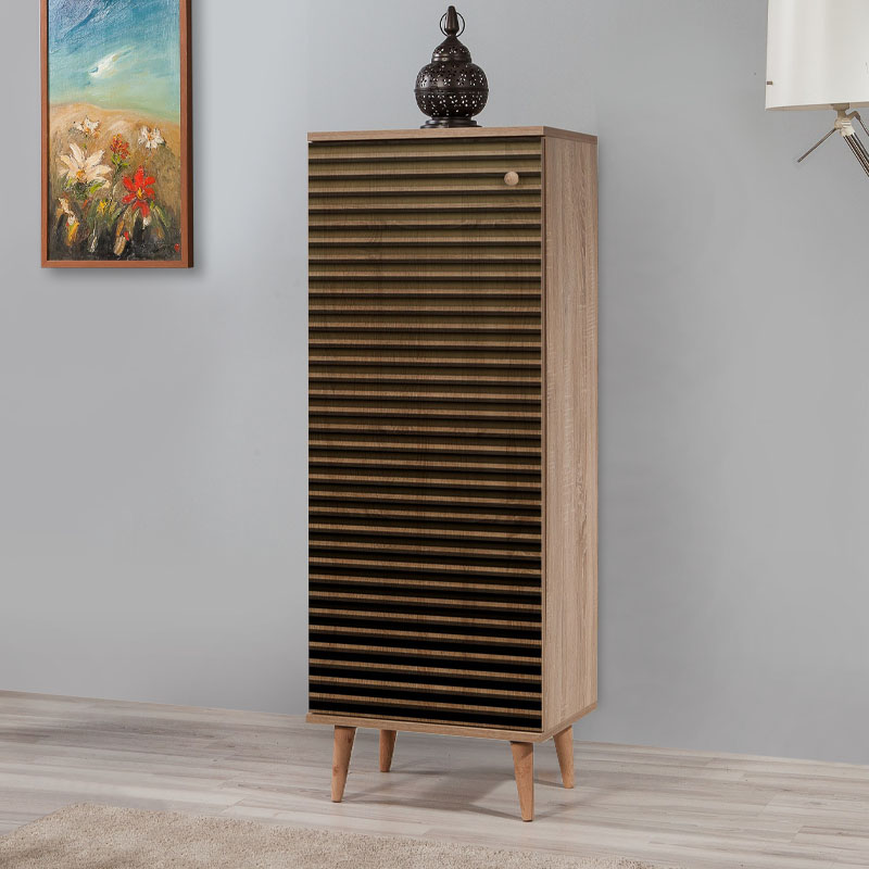 Παπουτσοθήκη – Ντουλάπι Soho Megapap χρώμα sonoma 50x38x135εκ.