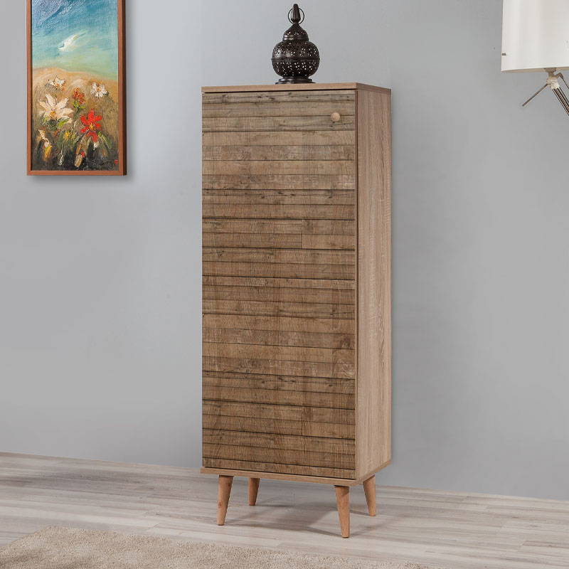 Παπουτσοθήκη – Ντουλάπι Soho Megapap χρώμα sonoma 50x38x135εκ.