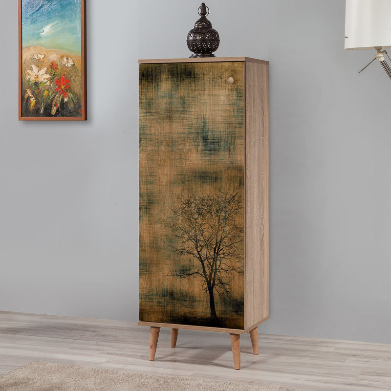 Παπουτσοθήκη – Ντουλάπι Soho Megapap χρώμα sonoma 50x38x135εκ.