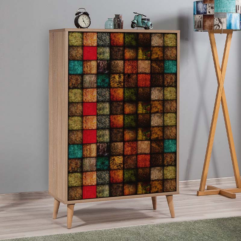 Παπουτσοθήκη – Ντουλάπι Soho Megapap χρώμα sonoma 80x36x127εκ.