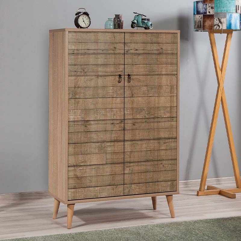 Παπουτσοθήκη – Ντουλάπι Soho Megapap χρώμα sonoma 80x36x127εκ.