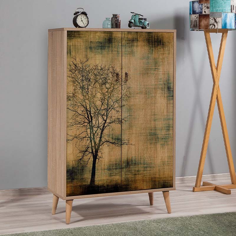 Παπουτσοθήκη – Ντουλάπι Soho Megapap χρώμα sonoma 80x36x127εκ.