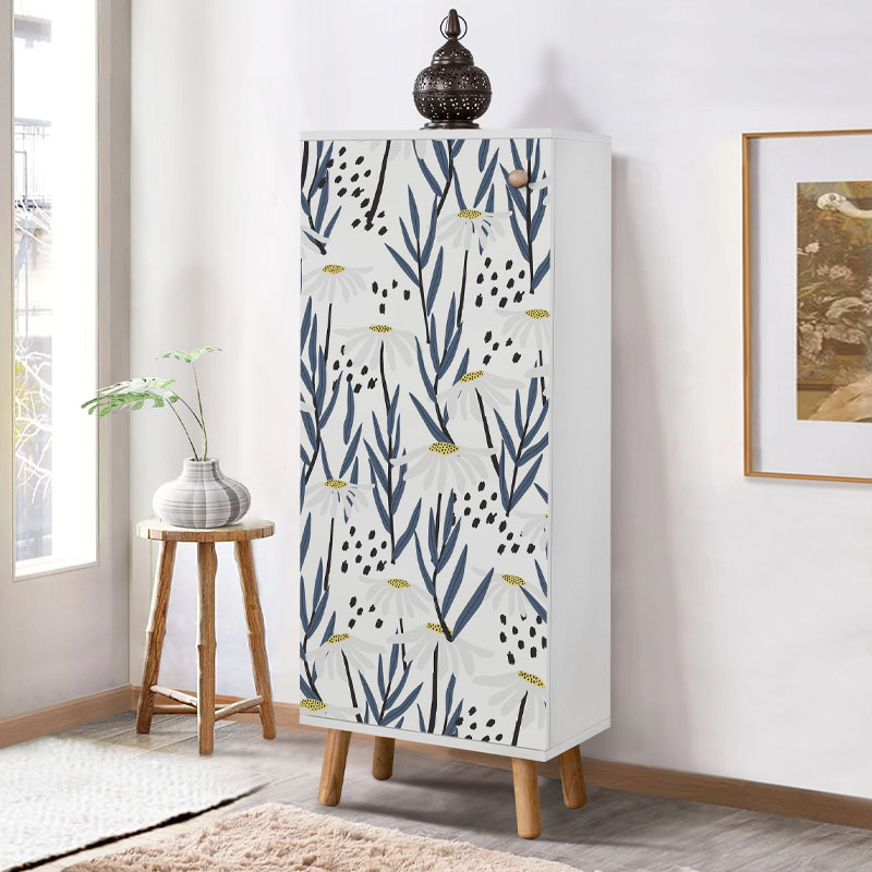 Ντουλάπι κουζίνας/μπάνιου – Παπουτσοθήκη Assiri Megapap χρώμα λευκό 50x38x135εκ.