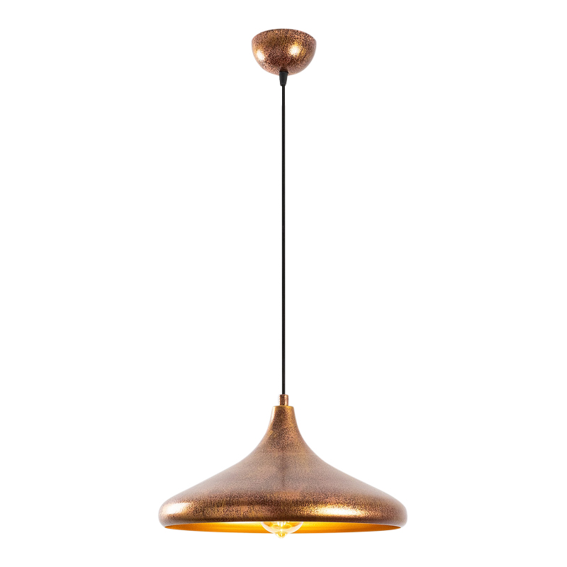 Φωτιστικό οροφής Barek Megapap E27 μεταλλικό μονόφωτο χρώμα bronze Φ34×119εκ.