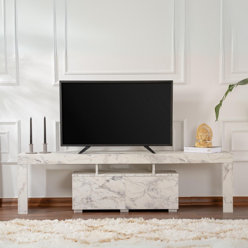Έπιπλο τηλεόρασης Enclave Megapap χρώμα εφέ μαρμάρου 180×31,3×50εκ.