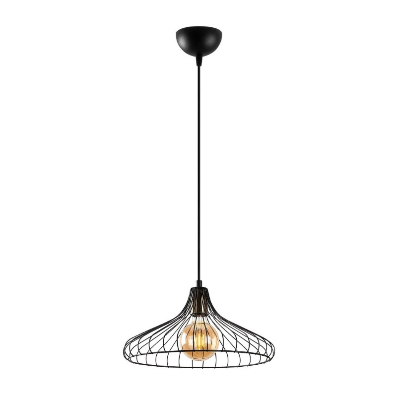 Φωτιστικό οροφής Adda Megapap E27 μεταλλικό μονόφωτο χρώμα μαύρο Ø36×120εκ.