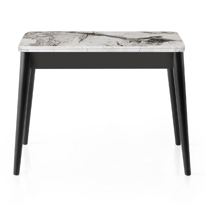 Τραπέζι Dolunay Megapap επεκτεινόμενο χρώμα λευκό εφέ μαρμάρου - μαύρο 100x60(120x100)x79,5εκ. - Image 6