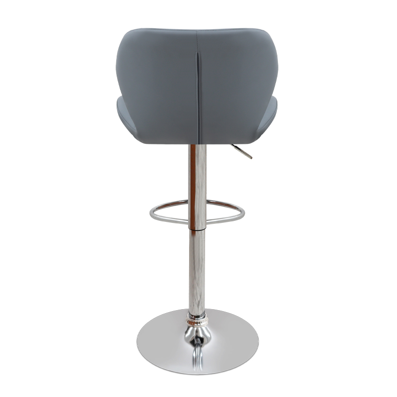 Σκαμπό μπαρ Dolores Megapap με ρυθμιζόμενο ύψος PU γκρι - βάση χρωμίου 45,5x38x89/109εκ. - Image 6