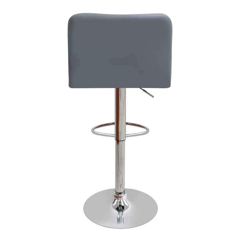 Σκαμπό μπαρ Carmelo Megapap με ρυθμιζόμενο ύψος PU γκρι - βάση χρωμίου 45x42x90/113εκ. - Image 6