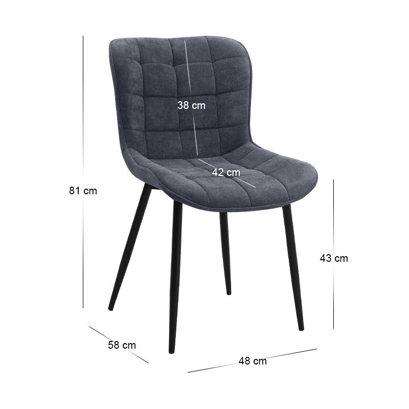 Σετ τραπεζαρία 5τμχ Roger - Chiara Megapap Mdf - ύφασμα χρώμα ακακίας - ανθρακί 120x70x75εκ. - Image 6