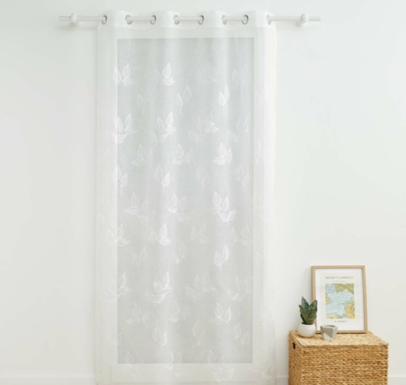 ΚΟΥΡΤΙΝΑ BERRY ΧΡΩΜΑ ΛΕΥΚΟ 140X280cm