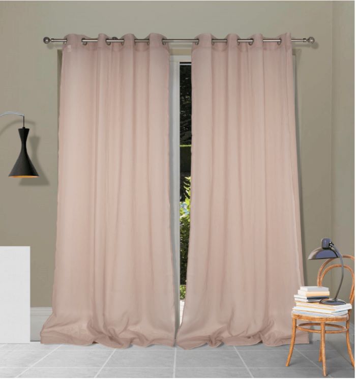 ΚΟΥΡΤΙΝΑ ΟΡΓΑΝΤΖΑ ELSA ΜΕ ΚΡΙΚΟΥΣ ΜΠΕΖ 140Χ260cm