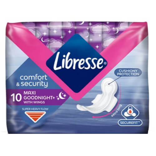 LIBRESSE ΣΕΡΒΙΕΤΕΣ MAXI NIGHT 10τμχ