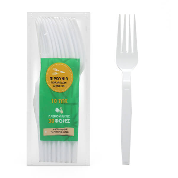 ΠΗΡΟΥΝΙΑ ΛΕΥΚΑ 18cm ΕΠΑΝΑΧΡ/ΜΕΝΑ 10τμχ