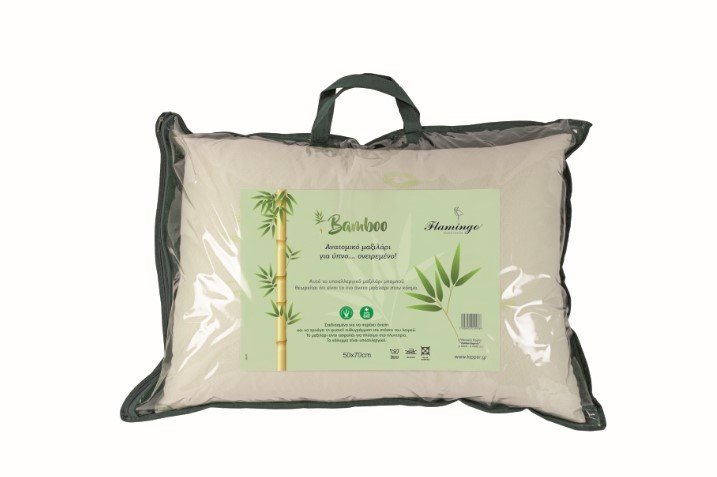 ΜΑΞΙΛΑΡΙ ΥΠΝΟΥ FLAMINGO ΒΑΜΒΟΟ ΑΝΑΤΟΜΙΚΟ 50x70cm