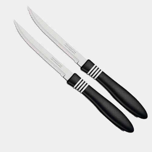 TRAMONTINA ΜΑΧΑΙΡΙ ΜΑΥΡΟ ΜΕ ΛΕΥΚΗ ΡΙΓΑ ΣΕΤ 2τμχ