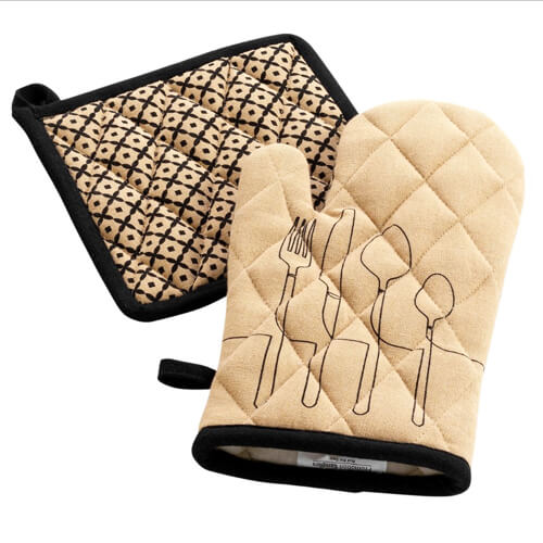 ΣΕΤ ΓΑΝΤΙ+ΠΙΑΣΤΡΑ ΒΑΜΒΑΚΕΡΑ CUISILINE ΜΠΕΖ 18Χ28/20Χ20cm