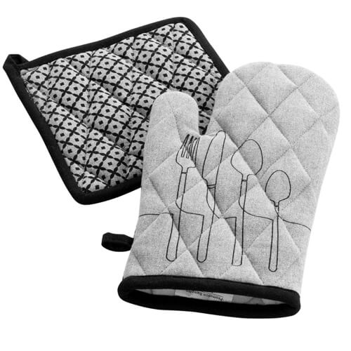 ΣΕΤ ΓΑΝΤΙ+ΠΙΑΣΤΡΑ ΒΑΜΒΑΚΕΡΑ CUISILINE ΓΚΡΙ 18Χ28/20Χ20cm