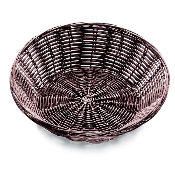 ΨΩΜΙΕΡΑ ΣΤΡΟΓΓΥΛΗ RATTAN ΚΑΦΕ Φ23x7hcm