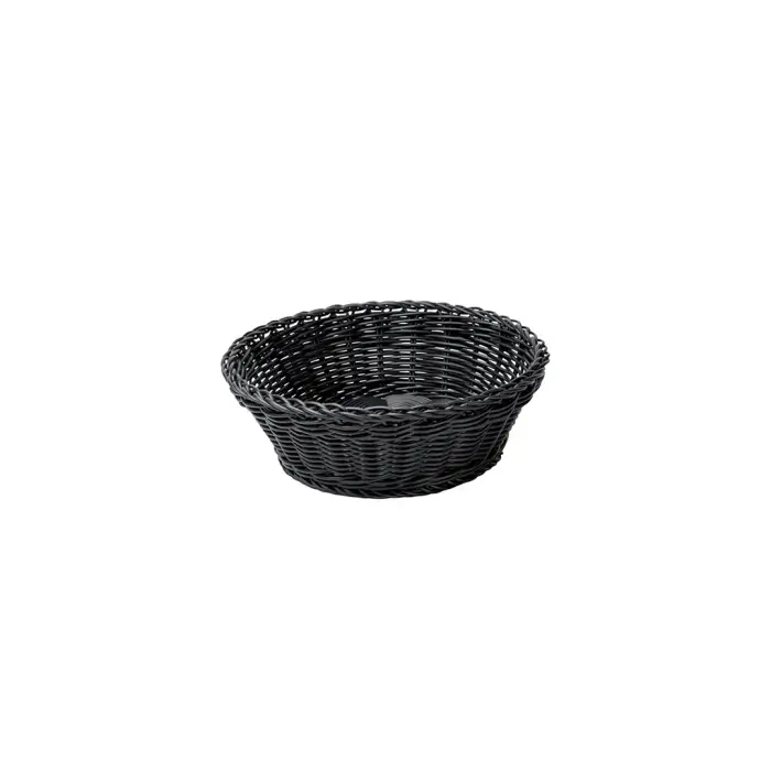 ΨΩΜΙΕΡΑ ΣΤΡΟΓΓΥΛΗ RATTAN ΜΑΥΡΗ Φ23x7hcm