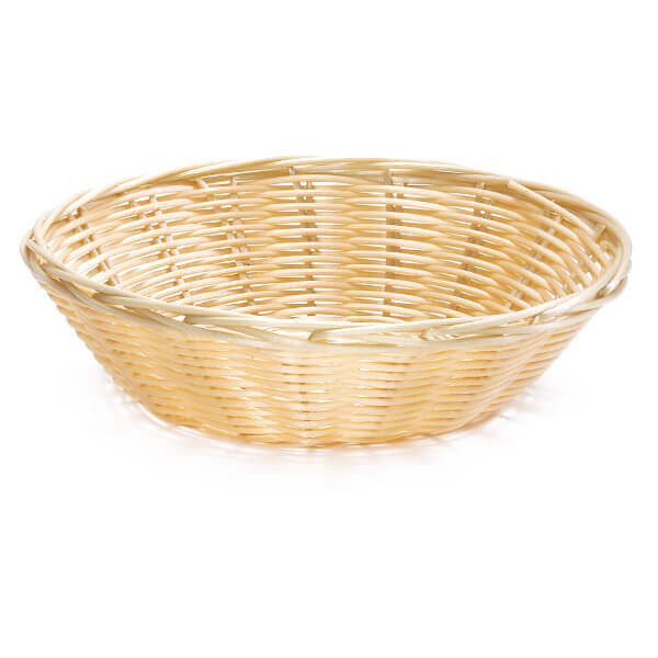 ΨΩΜΙΕΡΑ ΣΤΡΟΓΓΥΛΗ RATTAN NATURAL Φ23x7hcm