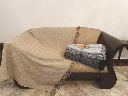 ΡΙΧΤΑΡΙ ΣΕΝΙΛ AJAY ΧΡΩΜΑ ΜΠΕΖ 180Χ300cm