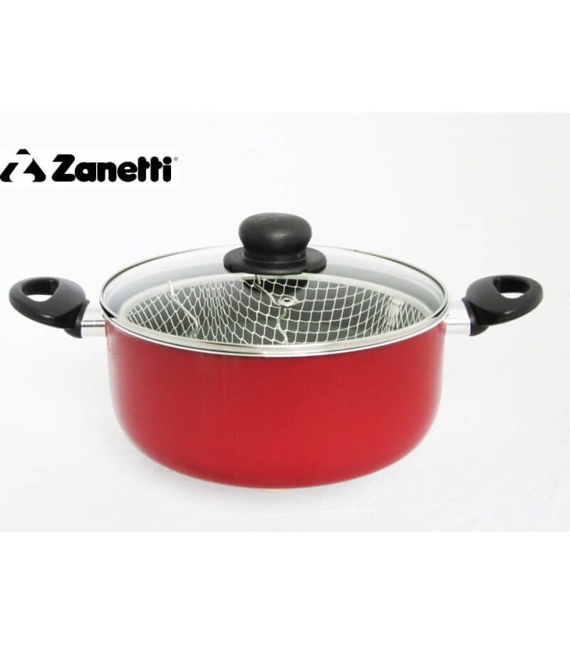 ΦΡΙΤΕΖΑ ΑΝΤΙΚΟΛΛΗΤΙΚΗ ZANETTI ΜΕ ΓΥΑΛΙΝΟ ΚΑΠΑΚΙ 24cm