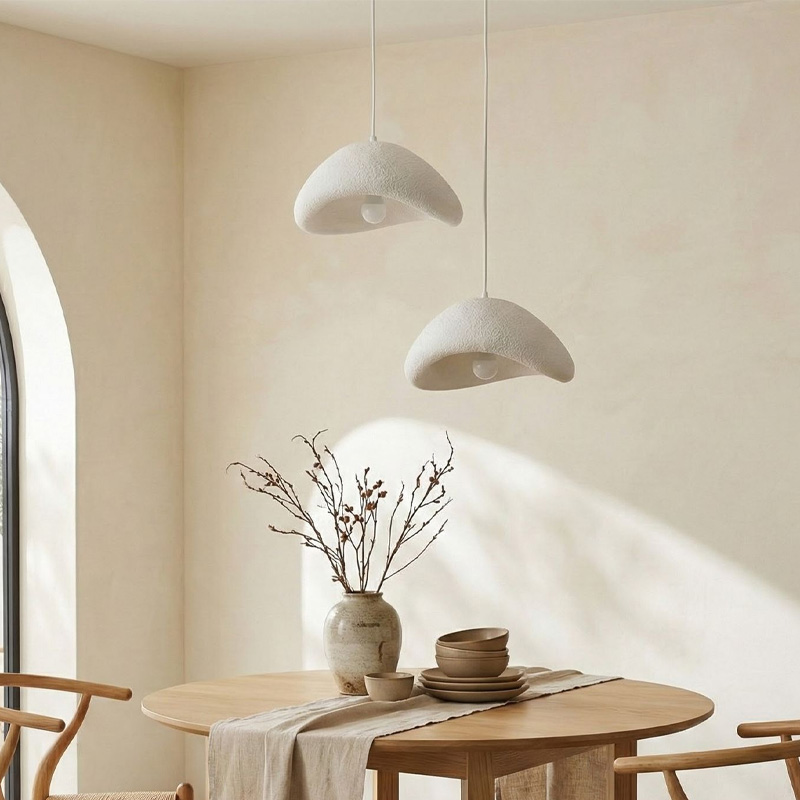 Φωτιστικό οροφής Luna Megapap E27 fiberglass δίφωτο χρώμα λευκό Ø74×115εκ.