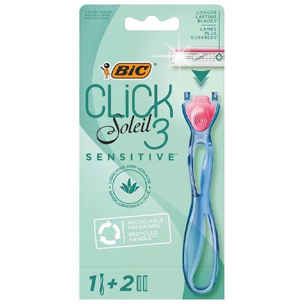 BIC ΞΥΡΑΦΑΚΙΑ CLICK SOLEIL 3  SENSITIVE + 2 ΑΝΤΑΛΛΑΚΤΙΚΑ