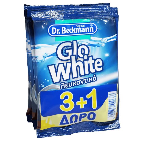 DR. BECKMANN GLO WHITE ΛΕΥΚΑΝΤΙΚΟ ΡΟΥΧΩΝ 65gr. 4τμχ.