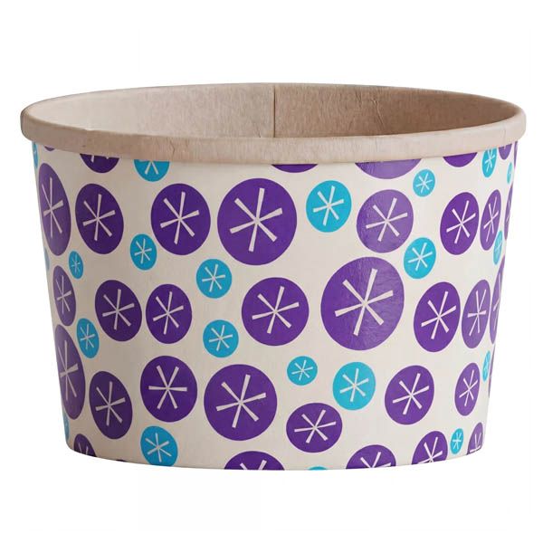 ΧΑΡΤΙΝΟ ΚΥΠΕΛΟ ΠΑΓΩΤΟΥ DOT PURPLE 8oz 50τμχ.