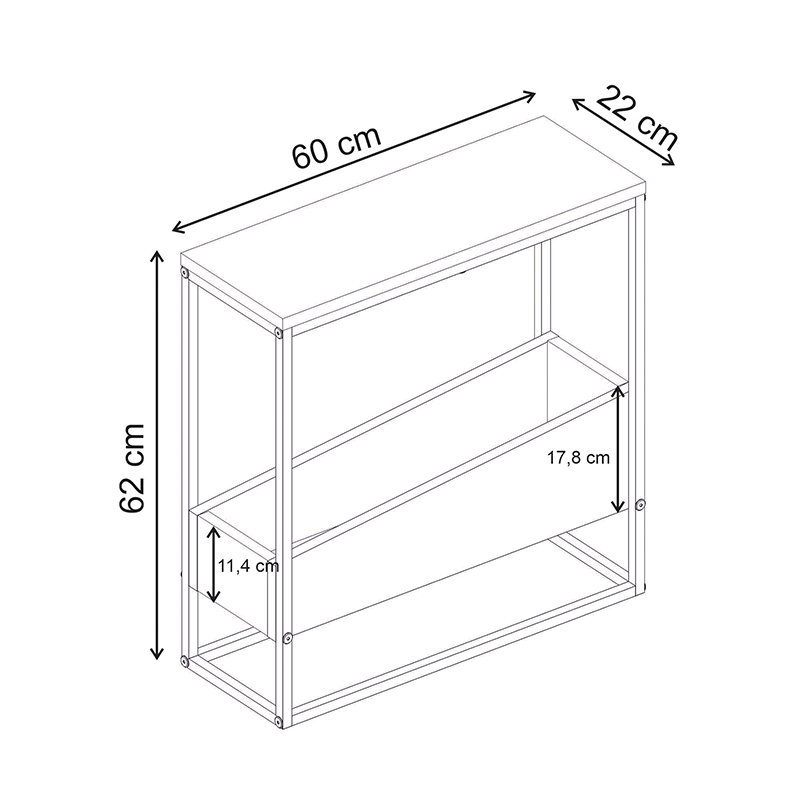 Τραπεζάκι βοηθητικό Lido Megapap χρώμα καρυδί Ud 60x22x62εκ. - Image 6