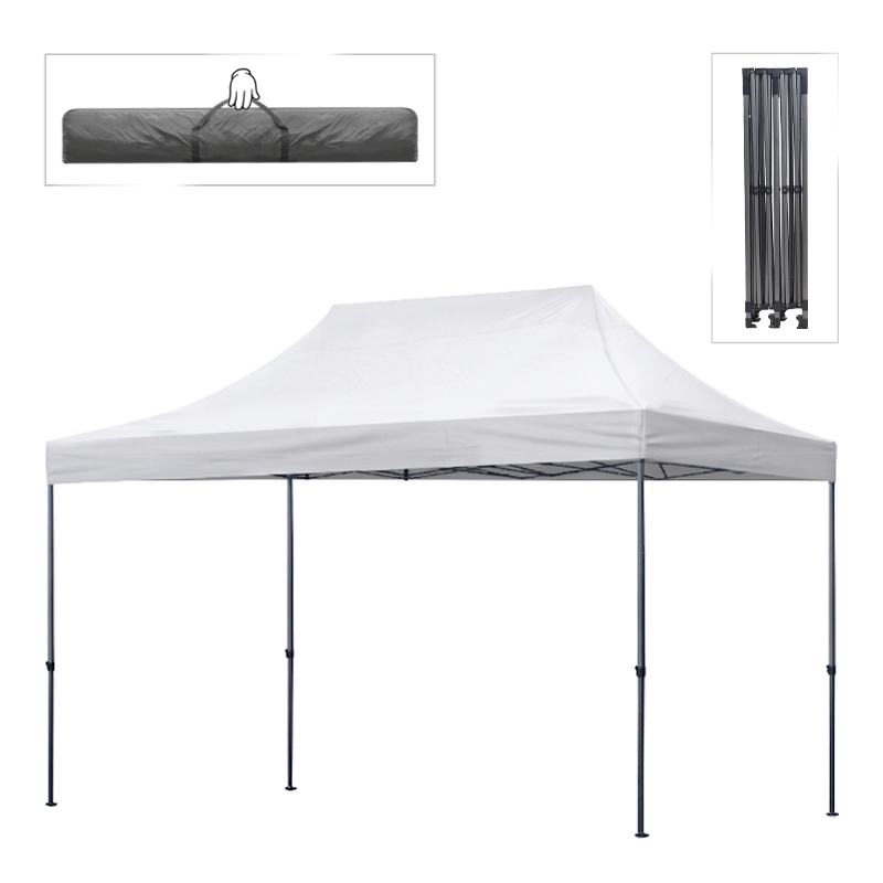 Κιόσκι – Gazebo Bari Megapap πτυσσόμενο μεταλλικός σκελετός – αδιάβροχο ύφασμα χρώμα λευκό 3×4,5×3,20m.