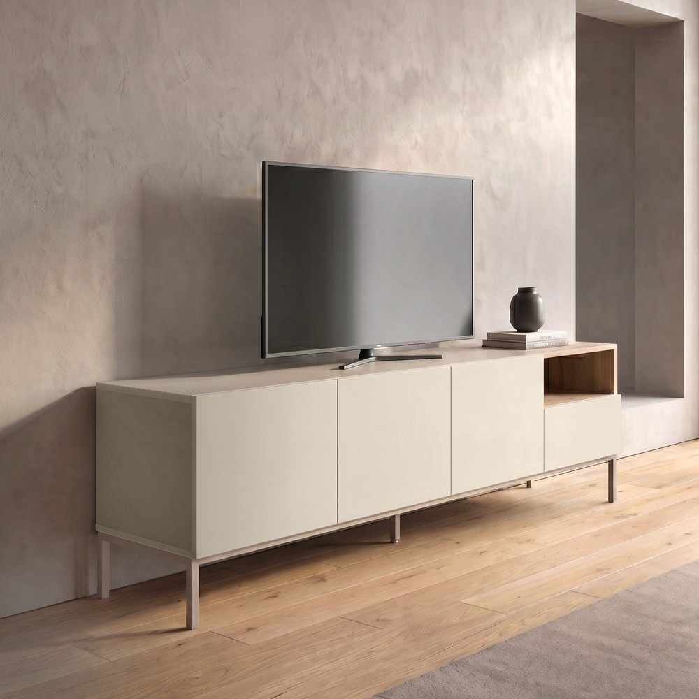 Έπιπλο τηλεόρασης Cailin Megapap χρώμα sandstone – sepet oak 180×41,8×55εκ.